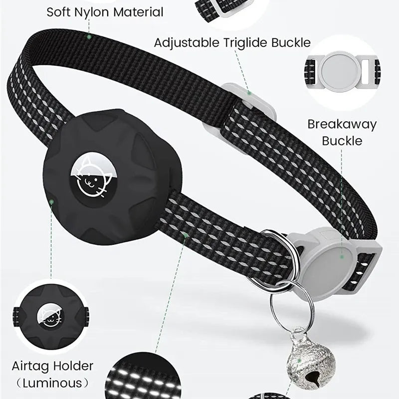 Cat Collar with Tracker Holder