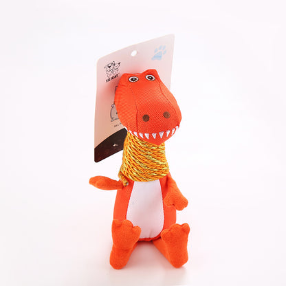 Squeaky Plush Dinosaur Dog Toy