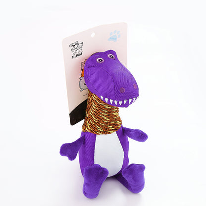 Squeaky Plush Dinosaur Dog Toy