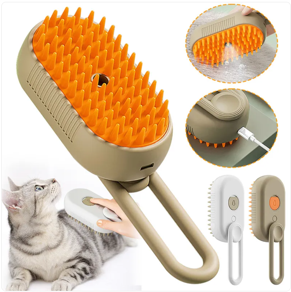 3-in-1 Mist Grooming Brush for Cats & Dogs