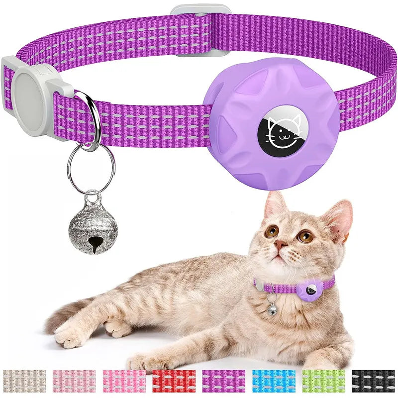 Cat Collar with Tracker Holder