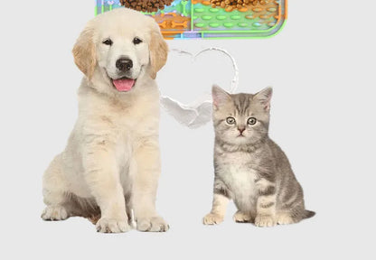 Silicone lick mat with suction cups, for dogs and cats
