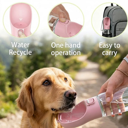 Leak-proof portable dog water bottle, features