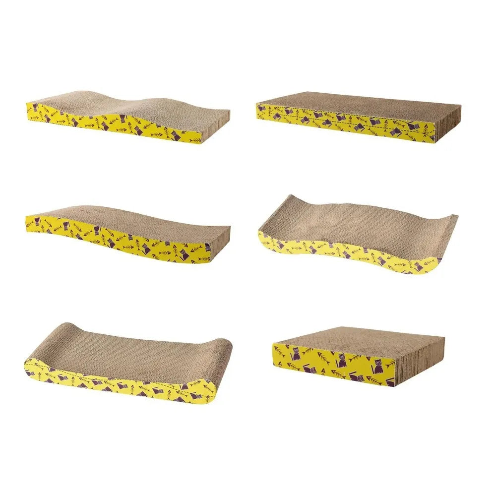 Cardboard cat scratcher pads, all shapes