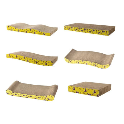 Cardboard cat scratcher pads, all shapes
