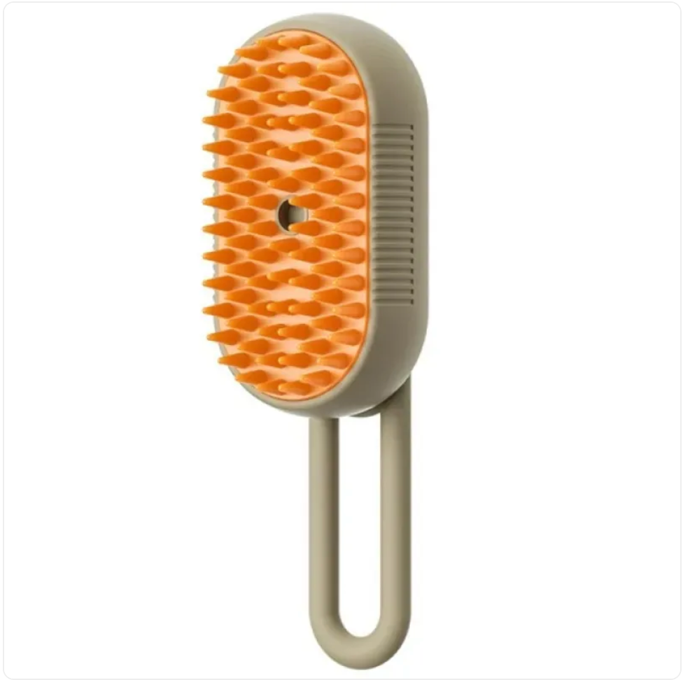 Mist grooming brush removing loose fur