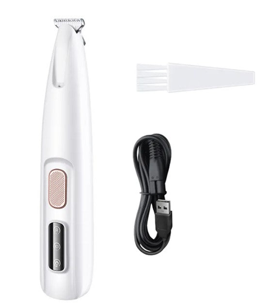 Paw trimmer trimming fur between paw pads