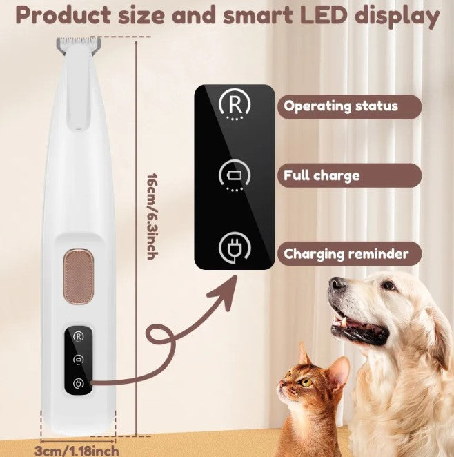 Waterproof paw trimmer with LED light