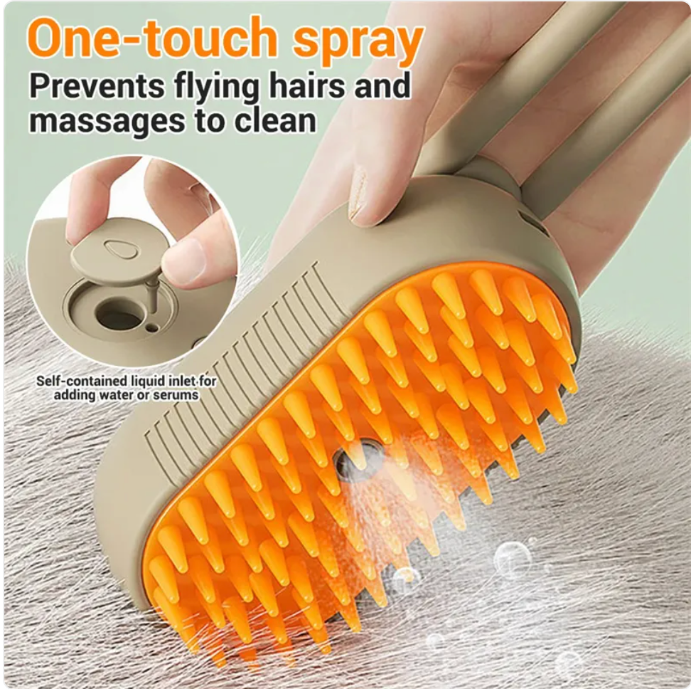 3-in-1 Mist Grooming Brush for Cats & Dogs