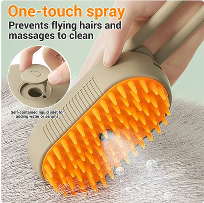 3-in-1 Mist Grooming Brush for Cats & Dogs