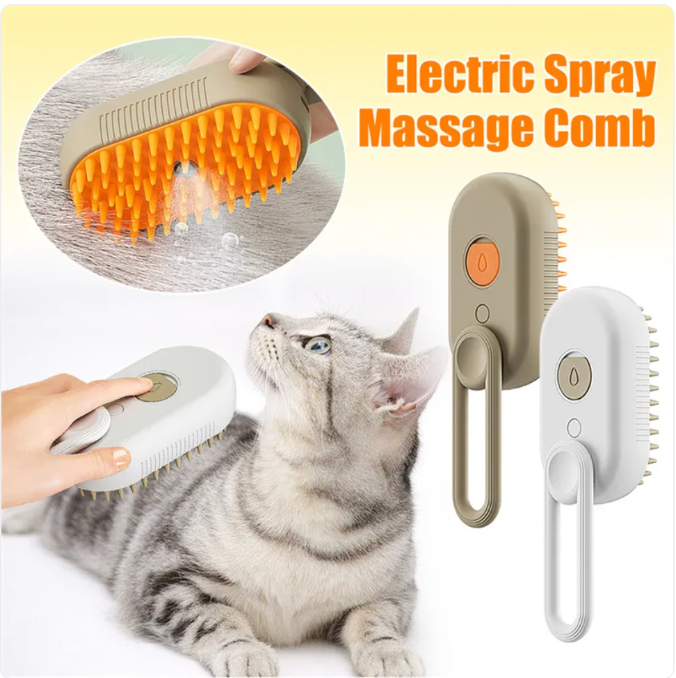 3-in-1 Mist Grooming Brush for Cats & Dogs